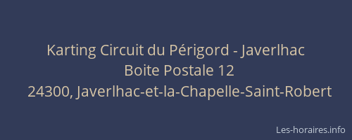 Karting Circuit du Périgord - Javerlhac