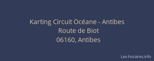 Karting Circuit Océane - Antibes