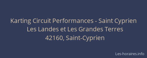 Karting Circuit Performances - Saint Cyprien
