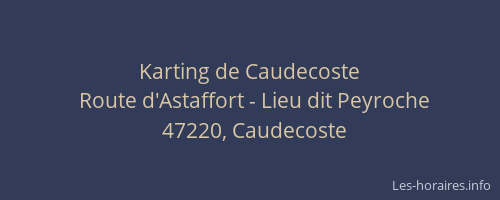 Karting de Caudecoste