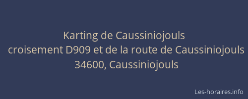 Karting de Caussiniojouls
