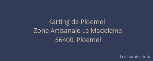 Karting de Ploemel
