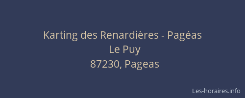 Karting des Renardi&egrave;res - Pag&eacute;as