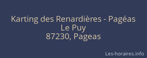 Karting des Renardières - Pagéas