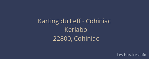 Karting du Leff - Cohiniac