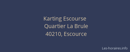 Karting Escourse