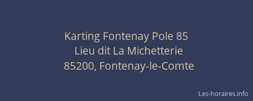 Karting Fontenay Pole 85
