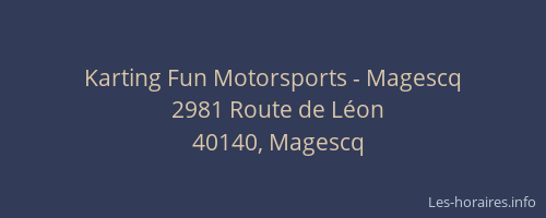 Karting Fun Motorsports - Magescq