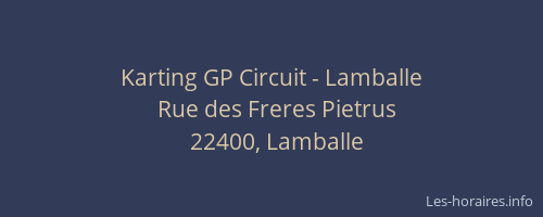 Karting GP Circuit - Lamballe