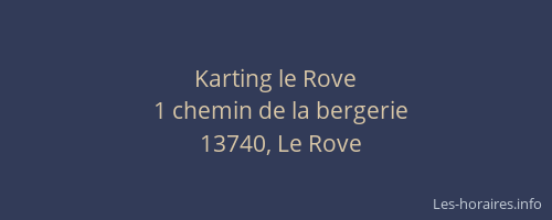 Karting le Rove