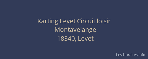 Karting Levet Circuit loisir