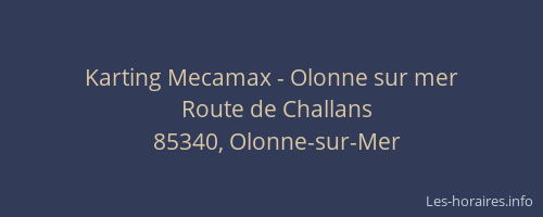 Karting Mecamax - Olonne sur mer