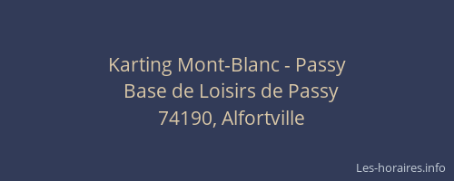 Karting Mont-Blanc - Passy