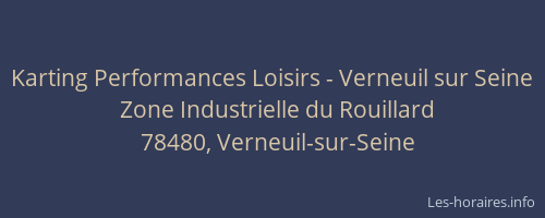 Karting Performances Loisirs - Verneuil sur Seine
