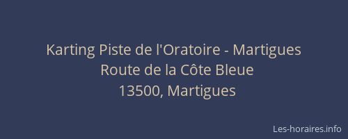 Karting Piste de l'Oratoire - Martigues