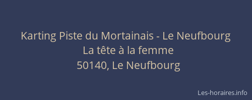 Karting Piste du Mortainais - Le Neufbourg