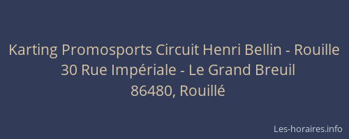 Karting Promosports Circuit Henri Bellin - Rouille
