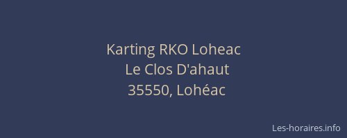 Karting RKO Loheac