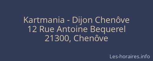Kartmania - Dijon Chenôve