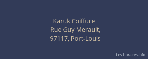 Karuk Coiffure