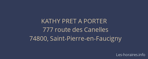 KATHY PRET A PORTER