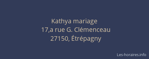 Kathya mariage