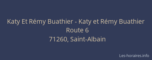 Katy Et Rémy Buathier - Katy et Rémy Buathier