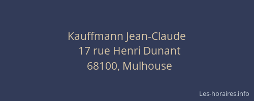 Kauffmann Jean-Claude