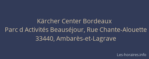 Kärcher Center Bordeaux
