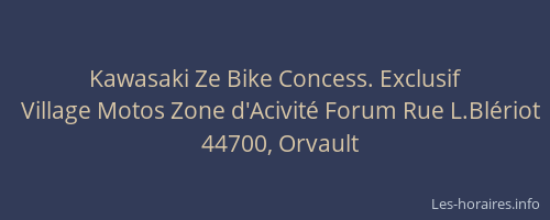 Kawasaki Ze Bike Concess. Exclusif