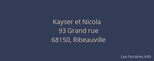 Kayser et Nicola