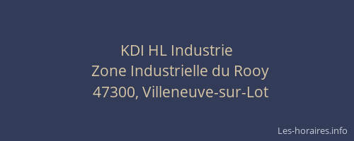 KDI HL Industrie