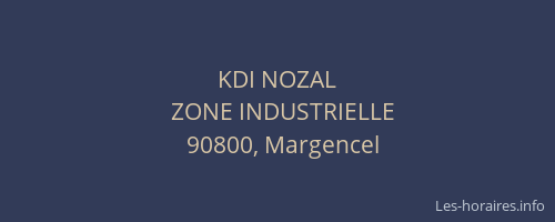 KDI NOZAL