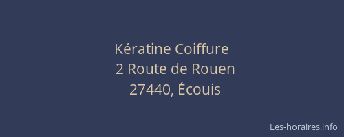 K&eacute;ratine Coiffure