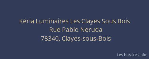 K&eacute;ria Luminaires Les Clayes Sous Bois