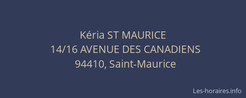 K&eacute;ria ST MAURICE