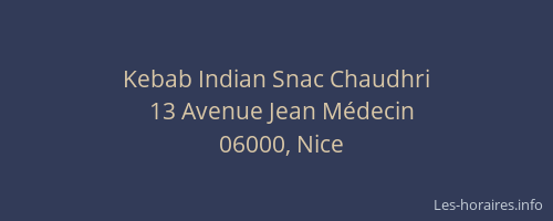 Kebab Indian Snac Chaudhri