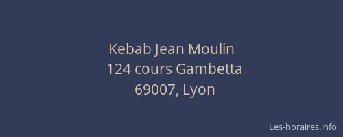 Kebab Jean Moulin