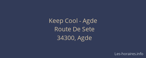 Keep Cool - Agde