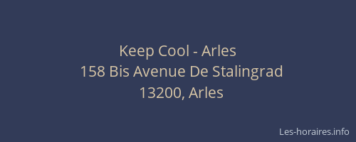 Keep Cool - Arles