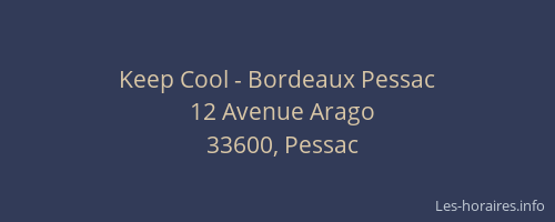 Keep Cool - Bordeaux Pessac