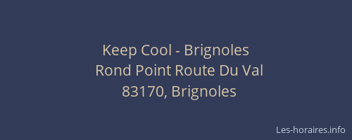 Keep Cool - Brignoles