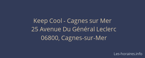 Keep Cool - Cagnes sur Mer