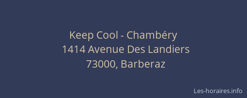 Keep Cool - Chambéry