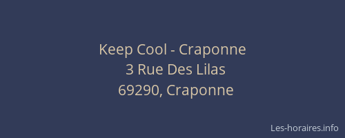 Keep Cool - Craponne