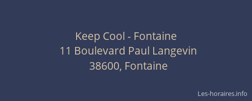 Keep Cool - Fontaine
