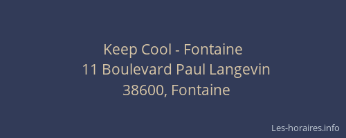 Keep Cool - Fontaine