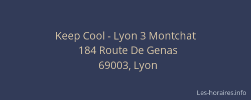 Keep Cool - Lyon 3 Montchat