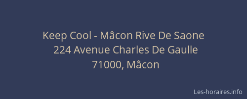 Keep Cool - Mâcon Rive De Saone