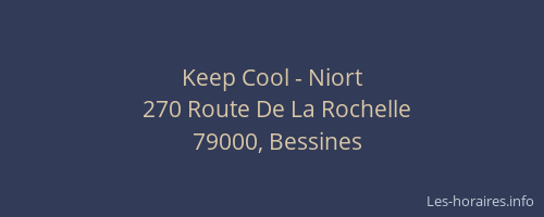 Keep Cool - Niort